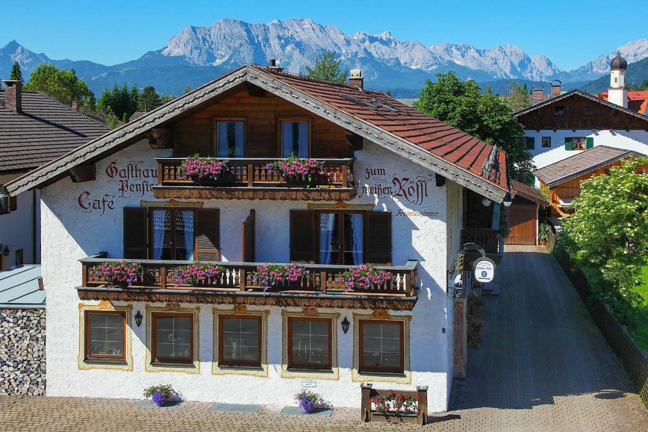 Fruehstueckspension Gaestehaus Zum Weissen Roessl Wallgau Exteriér fotografie